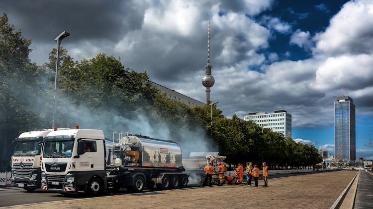 Construction Work On Road