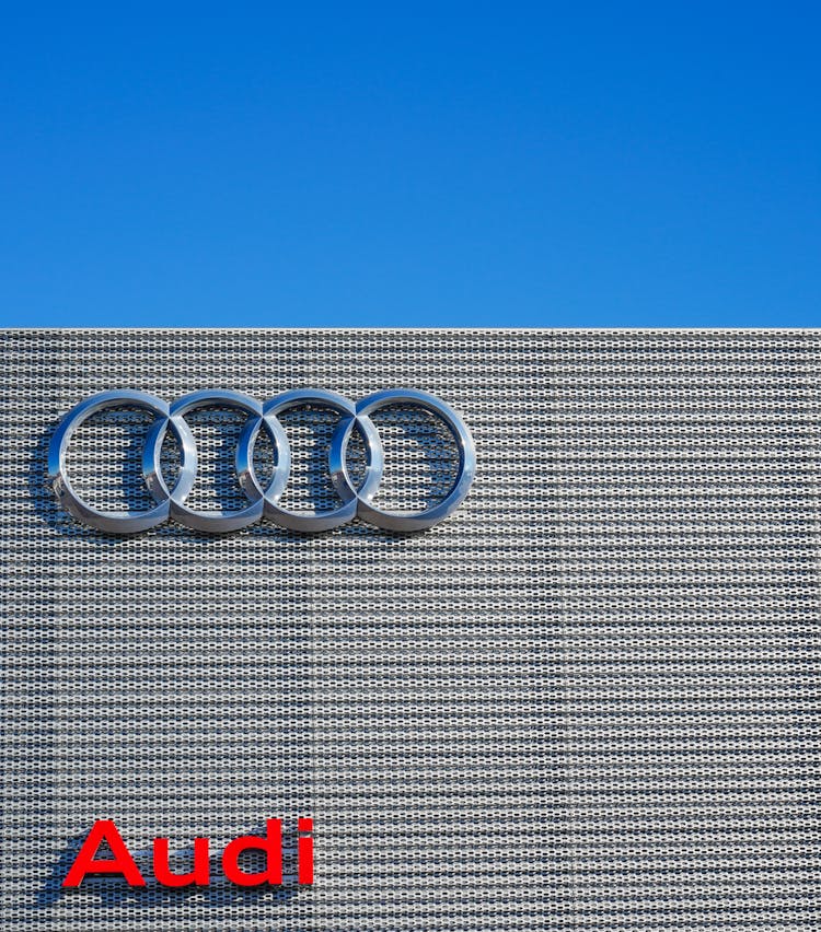 Audi Logo On Building Wall