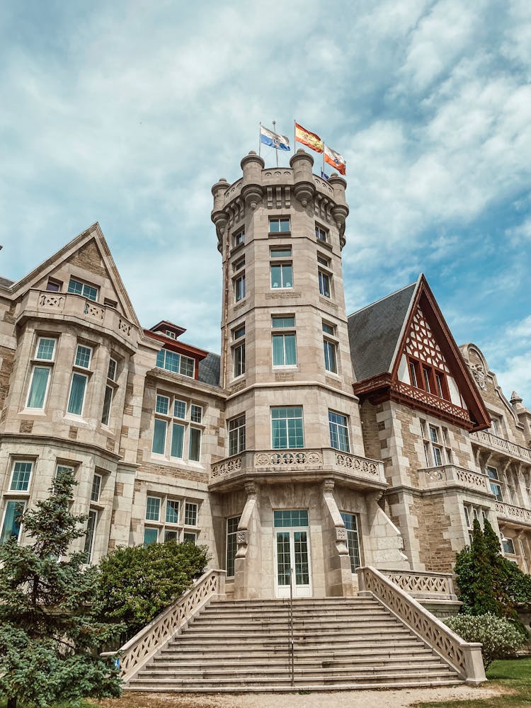 Clouds Over Palacio De La Magdalena In Santander