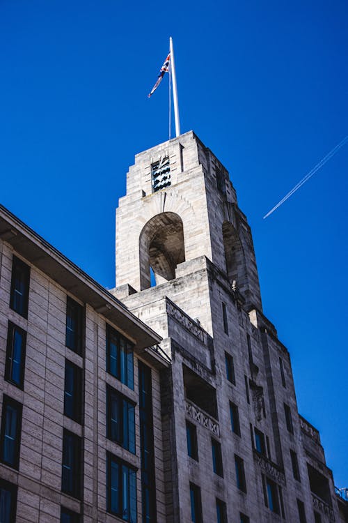 Low Angle Shot of the Tower of the Abbey House, Baker Street, London, England