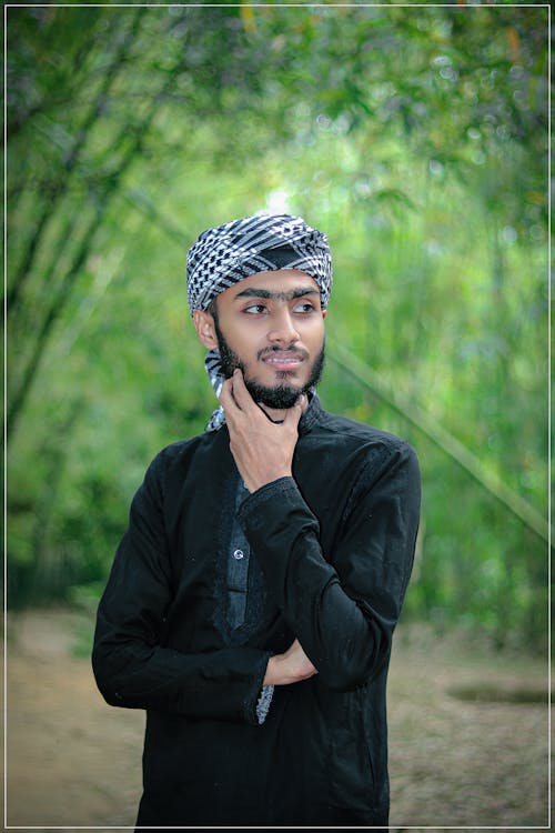 Young Muslim Boy in natural