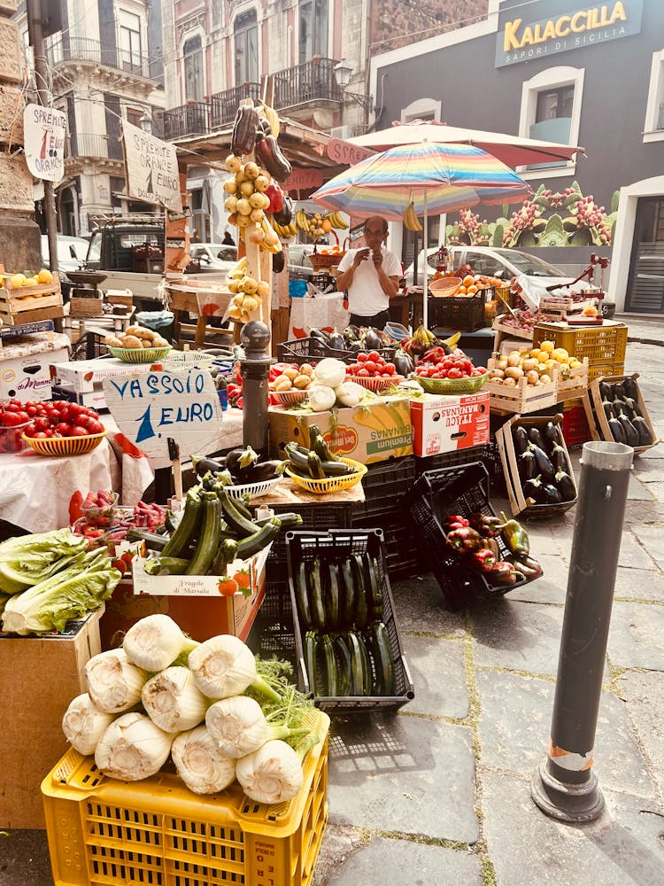 Fruit And Vegetables On Bazaar