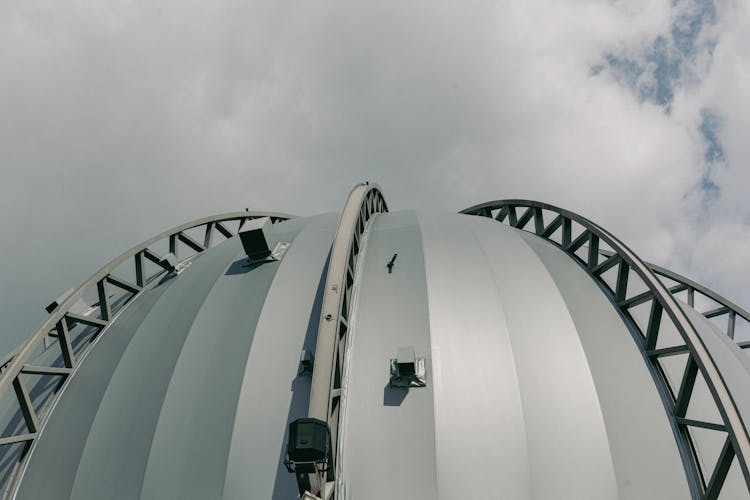 Cloud Over Modern Building Dome