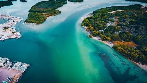 Free stock photo of beach, channel, dji