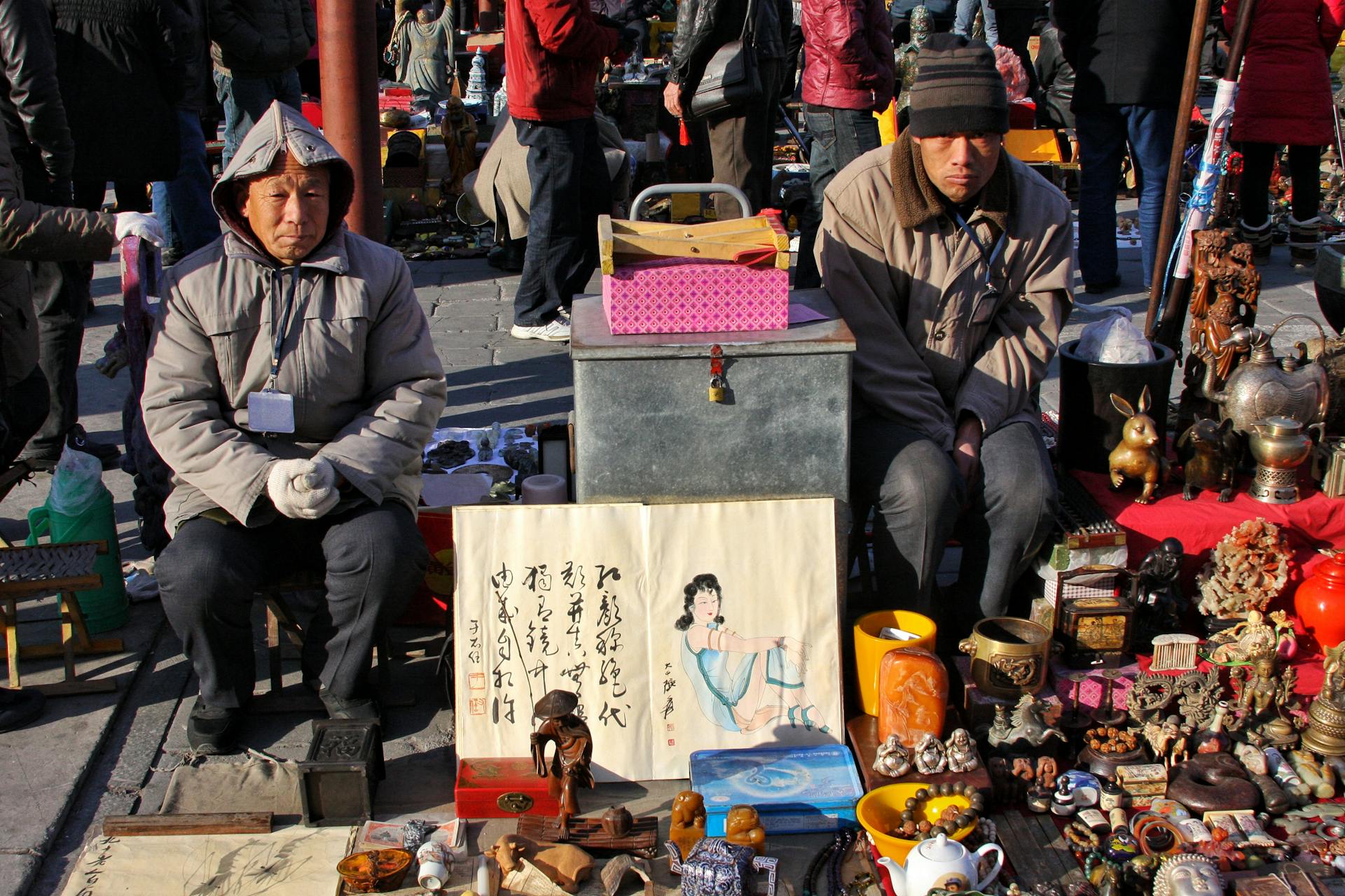 Vendor on Flea Market