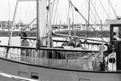 Trawler in Black and White