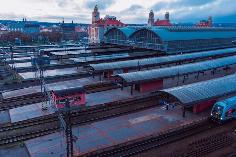 Platforms Of Prague Main Station