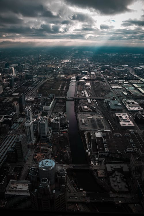 Photographie Aérienne Des Structures De La Ville