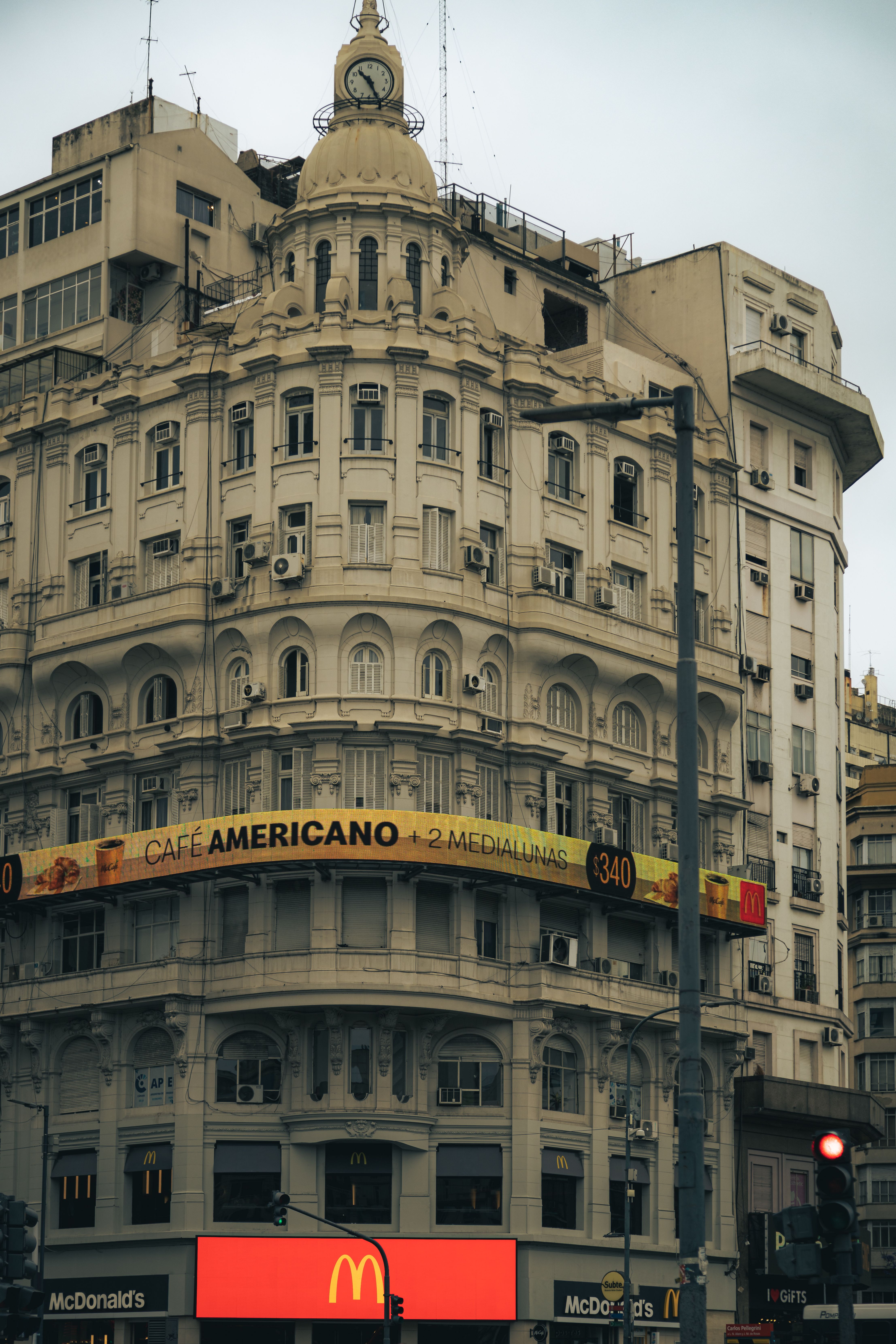 Classic urban architecture captured in Buenos Aires' cityscape, highlighting historic charm.
