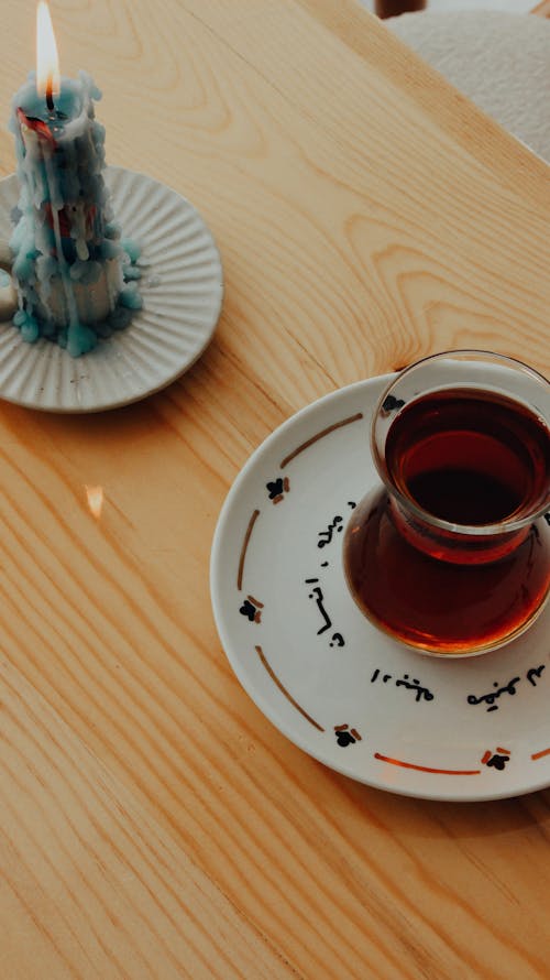 Turkish Tea on Plate