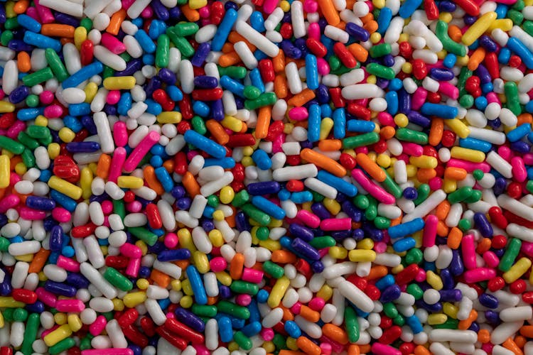 Close-up Of Colorful Sugar Sprinkles 