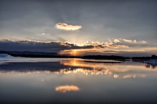 Fotos de stock gratuitas de anochecer, lago, noche