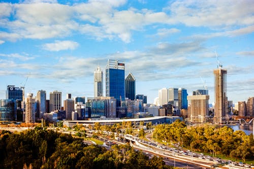 Skyscrapers in Downtown of Perth, Western Australia