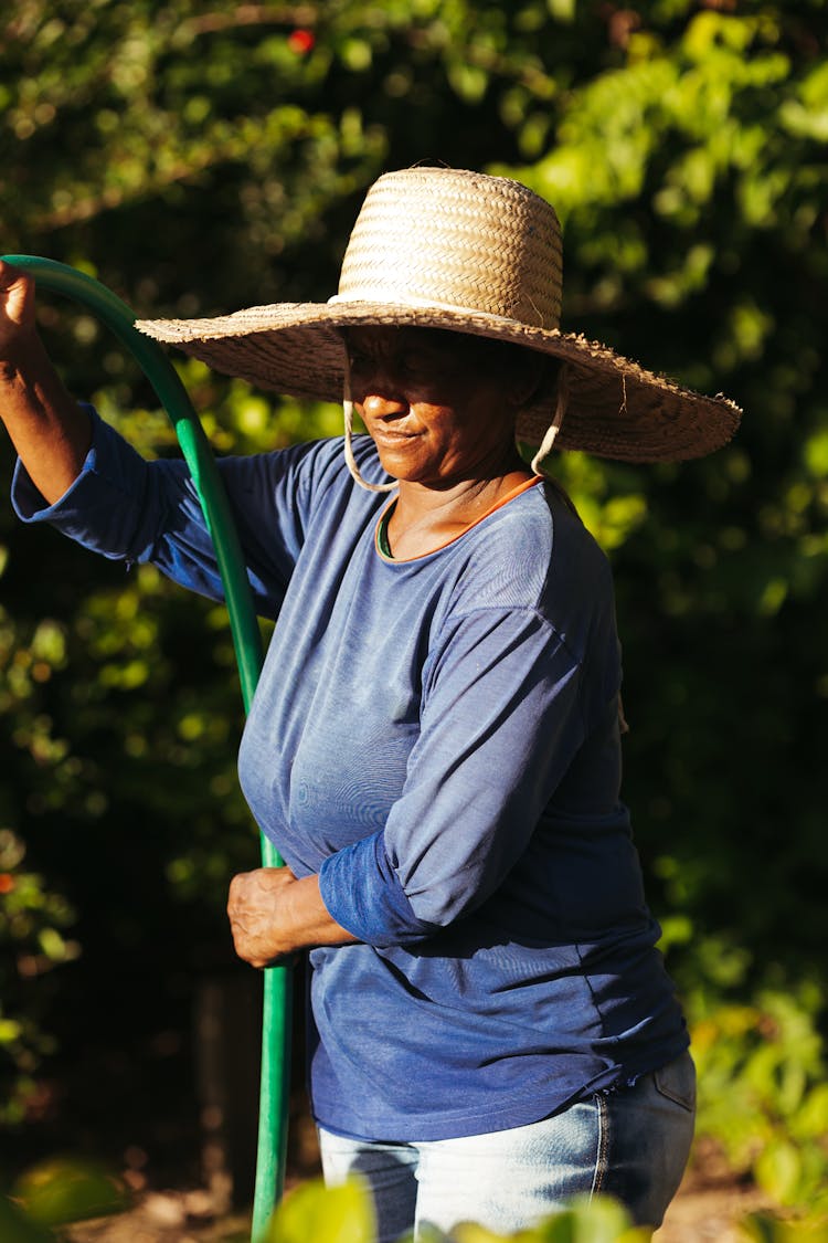 Gardener Woman In Hat