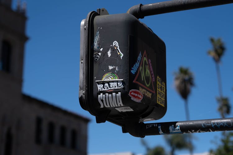 Stickers On Sunlit Box