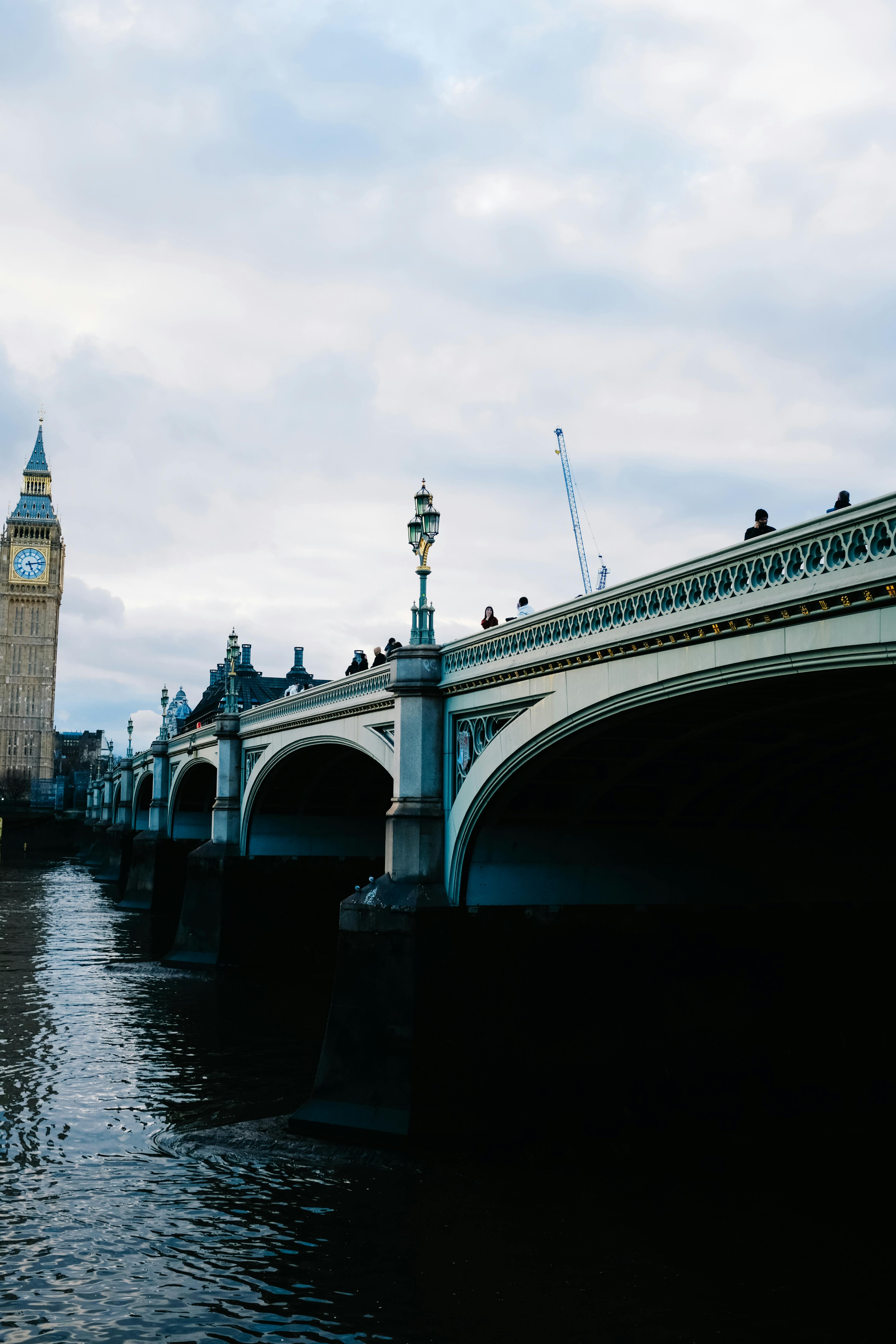 clouds over westminster bridge and big ben