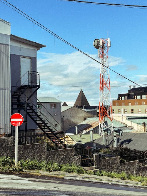 Street and Buildings in Town