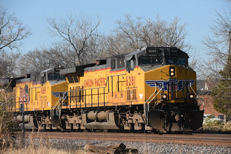 Union Pacific Train On The Railway 