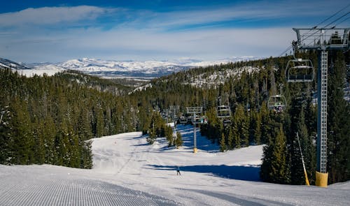 A Ski Lift in Winter 