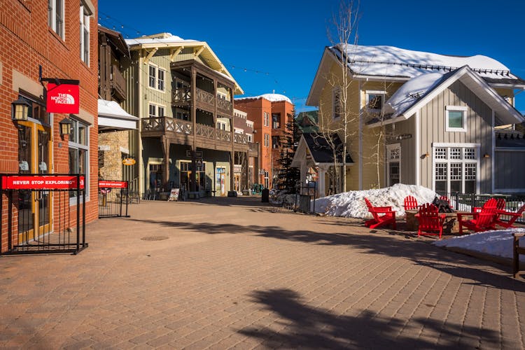 View Of A Town In Winter 