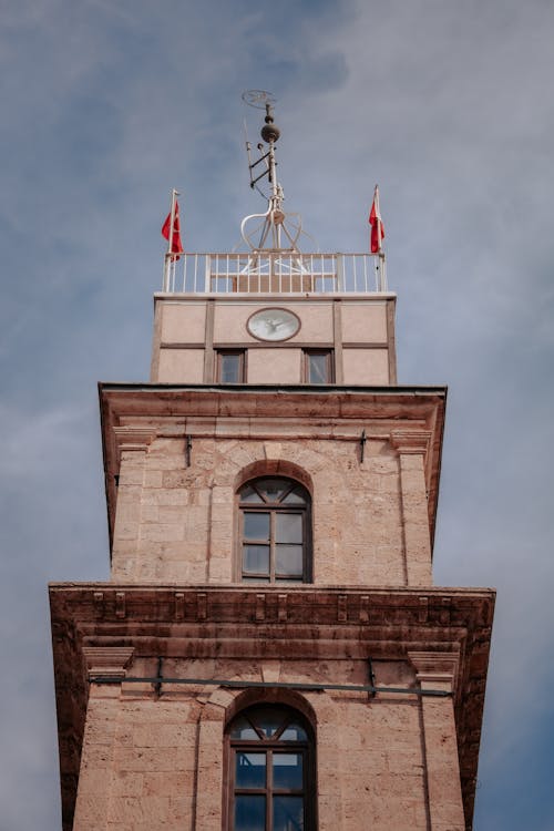 Free Low Angle Shot of the Bursa Clock Tower, Bursa, Turkey  Stock Photo