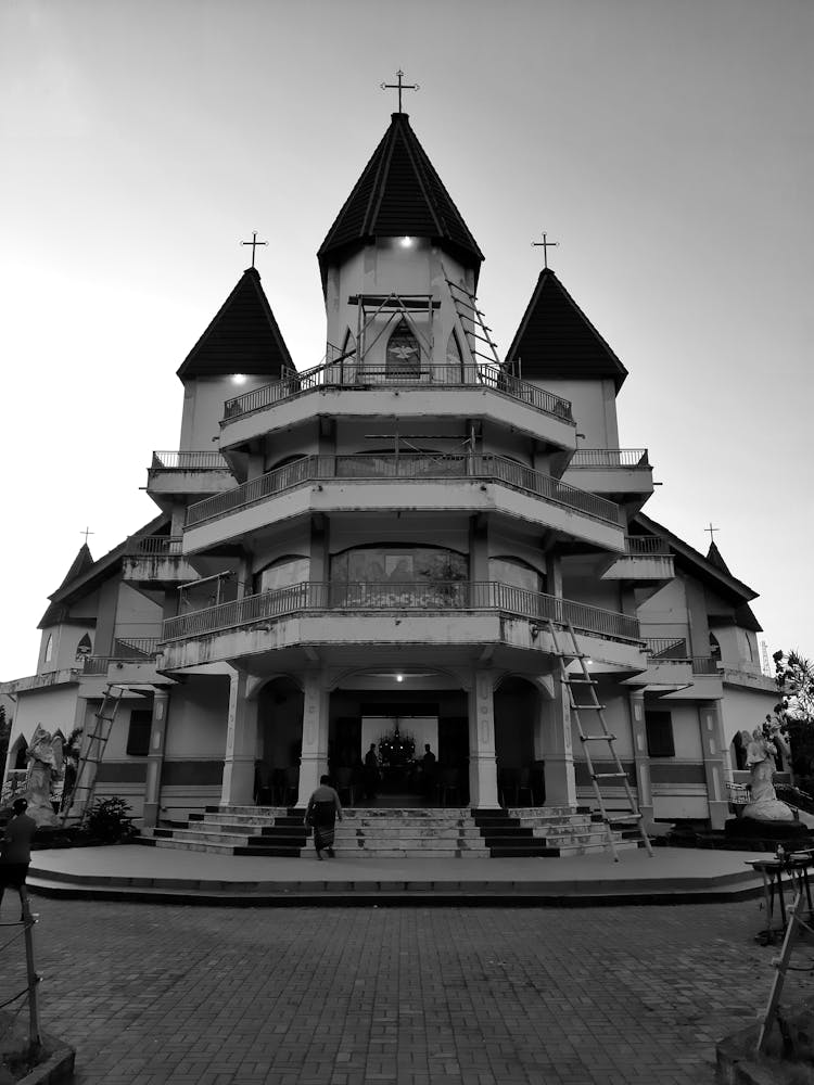 Saint Thomas More Church In Maumere Indonesia During Renovation