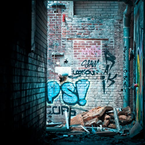 Free Graffiti on Brickwall Stock Photo