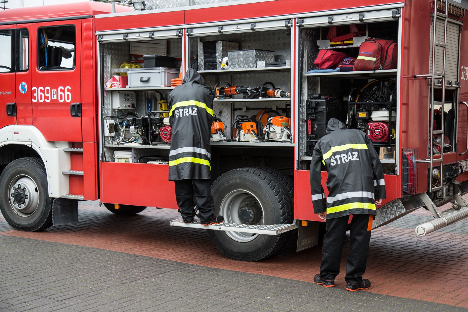Firefighter on an industrial site