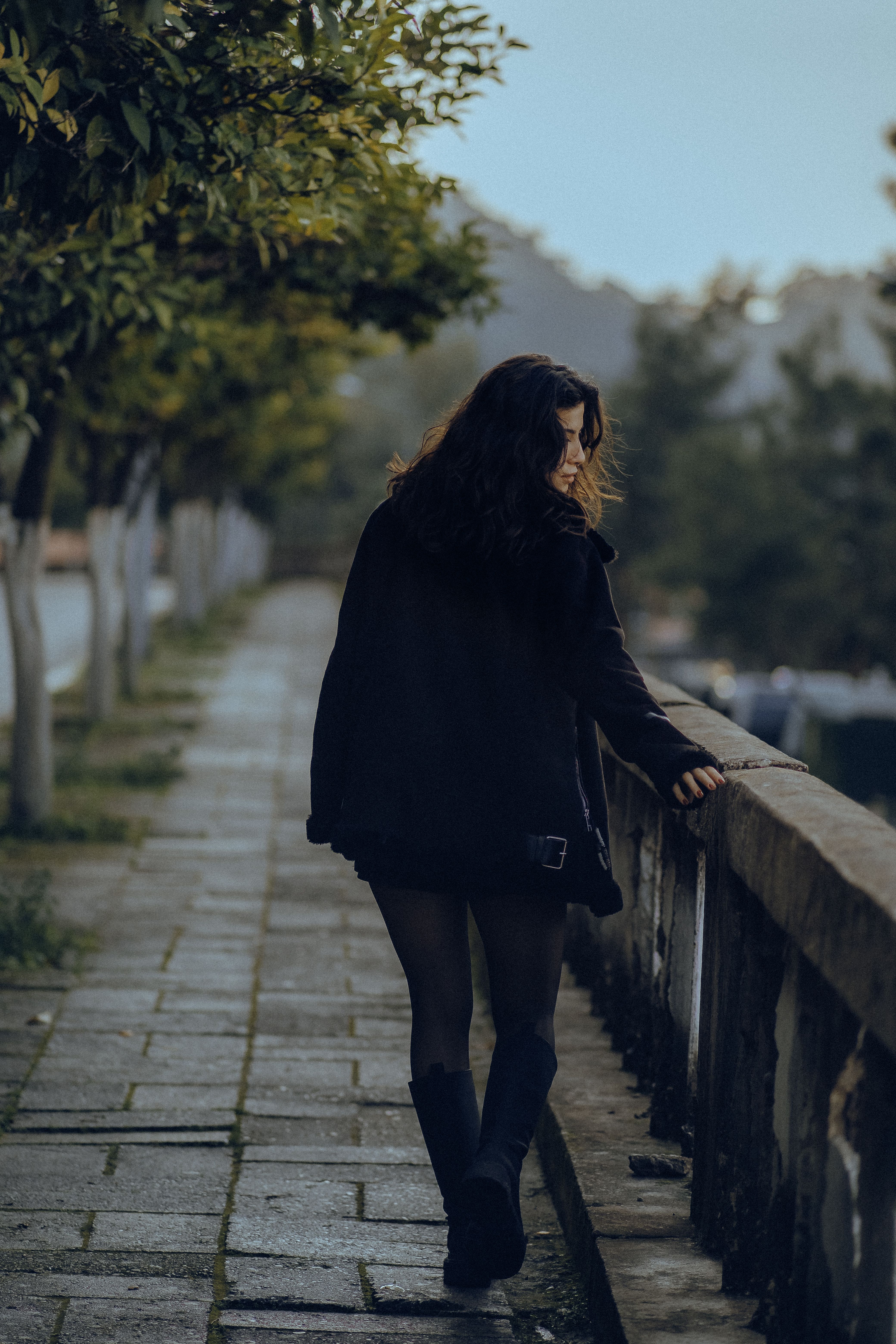 Back View of Woman in Black Clothes · Free Stock Photo