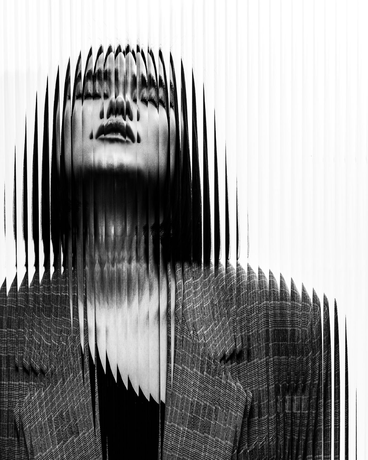 Distorted Portrait of Brunette Woman · Free Stock Photo