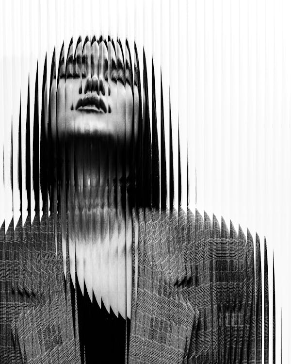 Distorted Portrait of Brunette Woman · Free Stock Photo