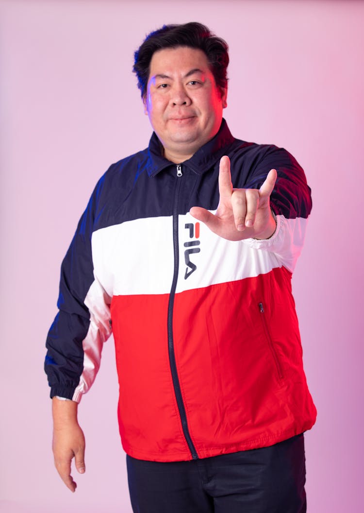 Man In Fila Jacket