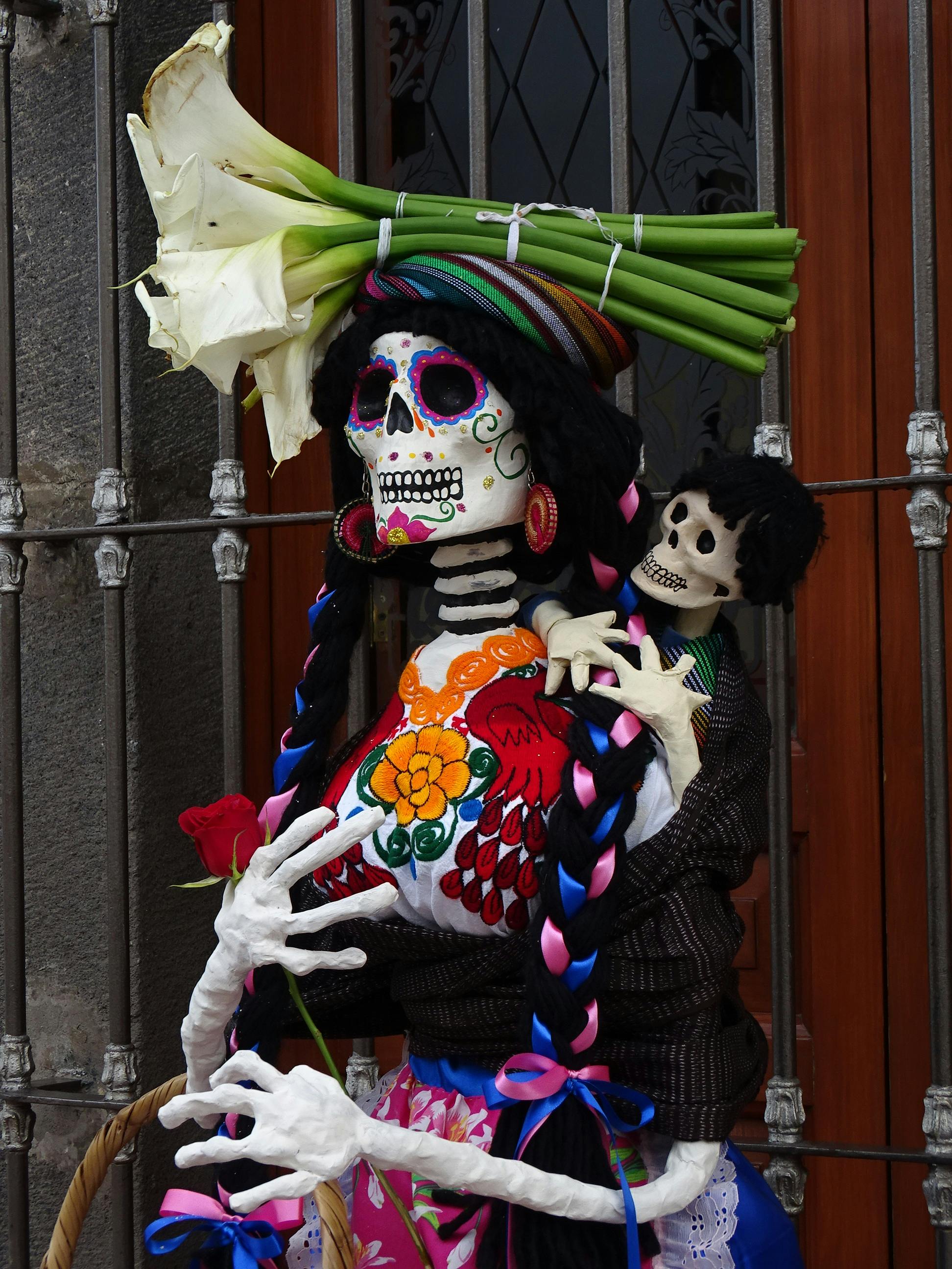 Kostenloses Foto zum Thema calaca, catrina, farbe