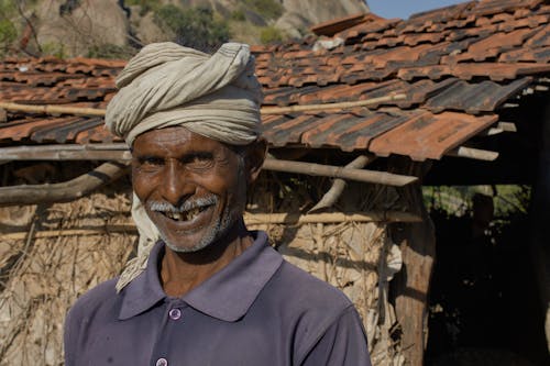 Smiling Elderly Man in Turban
