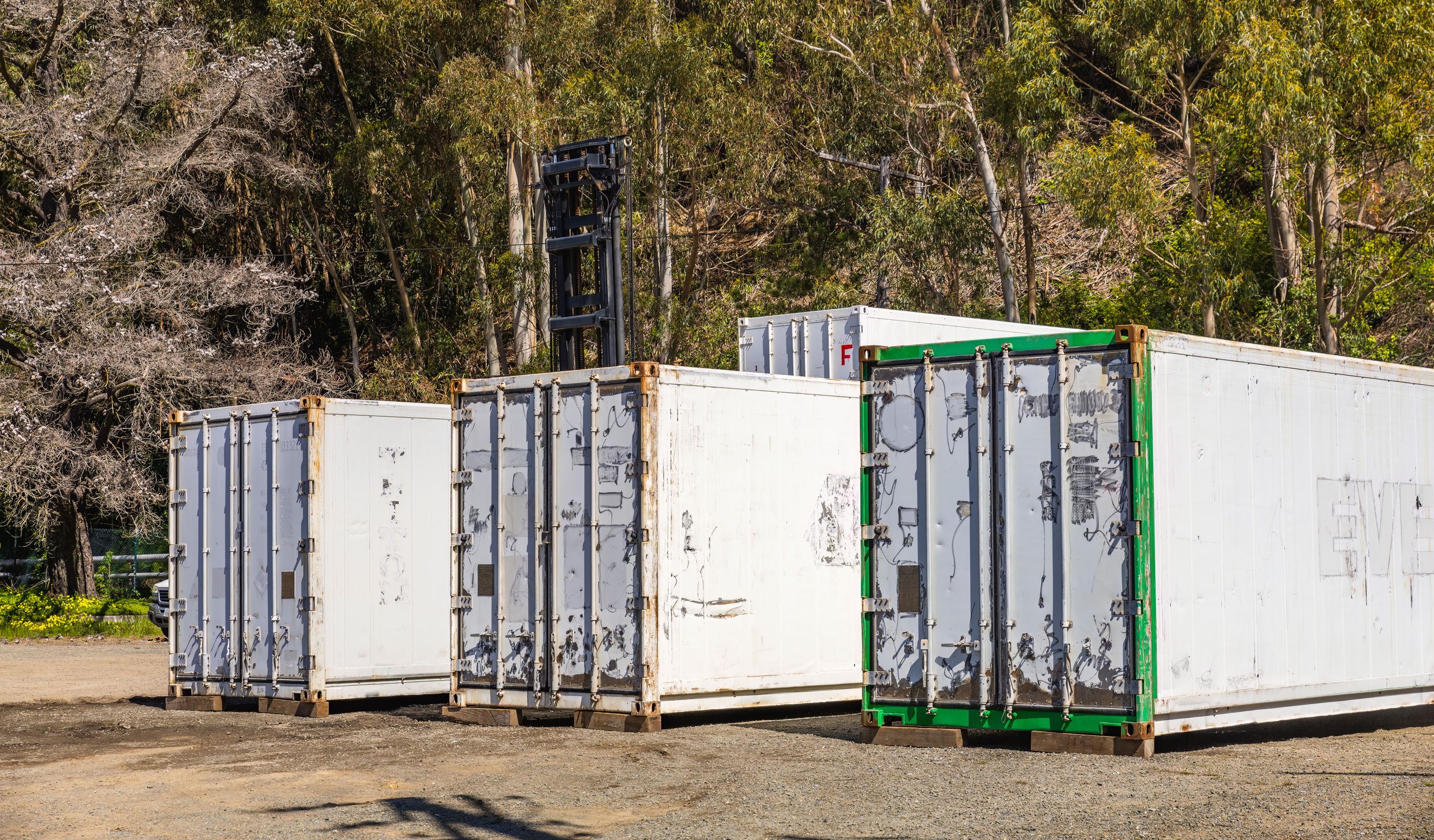 Cargo Containers on the Ground · Free Stock Photo