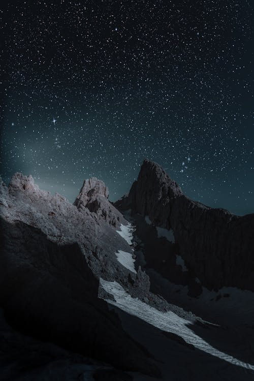 Free Scenic View Of Rocky Mountain During Evening Stock Photo