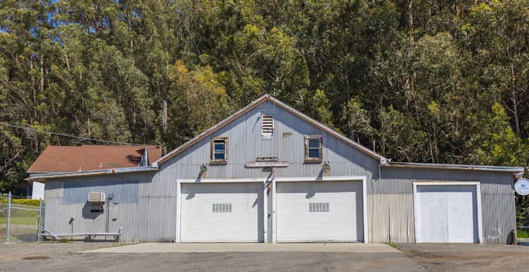 Facade Of An Abandoned Garage 