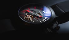 Black Strap U-boat Chronograph Watch