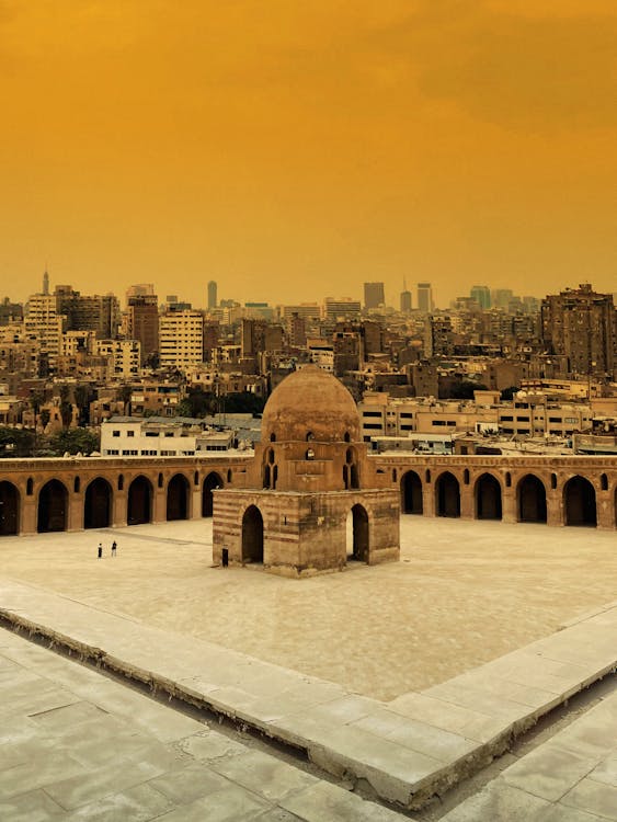 Kostenloses Stock Foto zu Ägypten, gebäude, gelben himmel