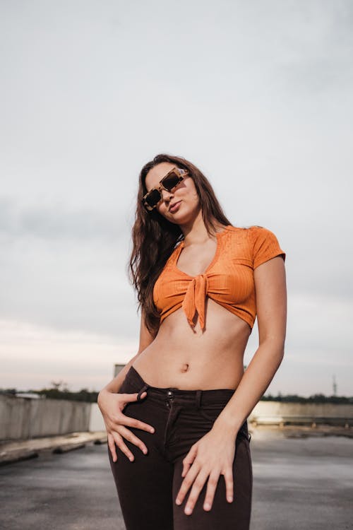 Woman in Top and Sunglasses