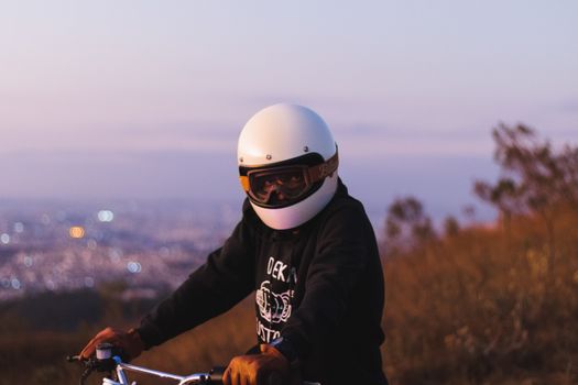 Free stock photo of adventure, bike, crash helmet