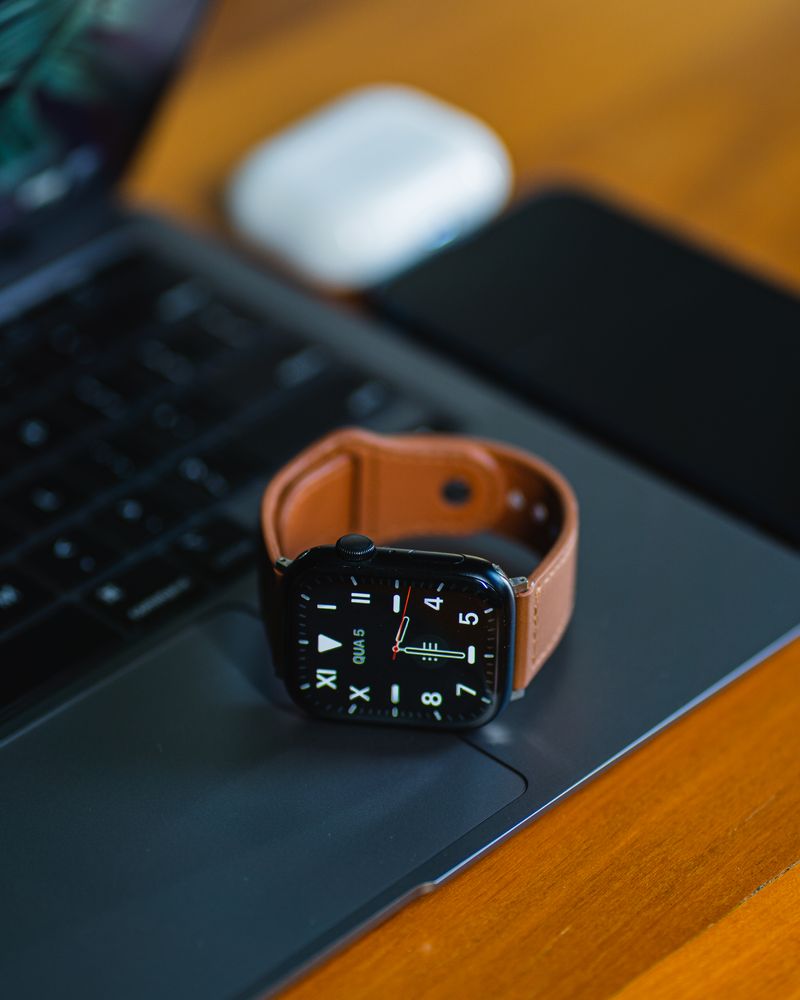 Laptop and Watch · Free Stock Photo