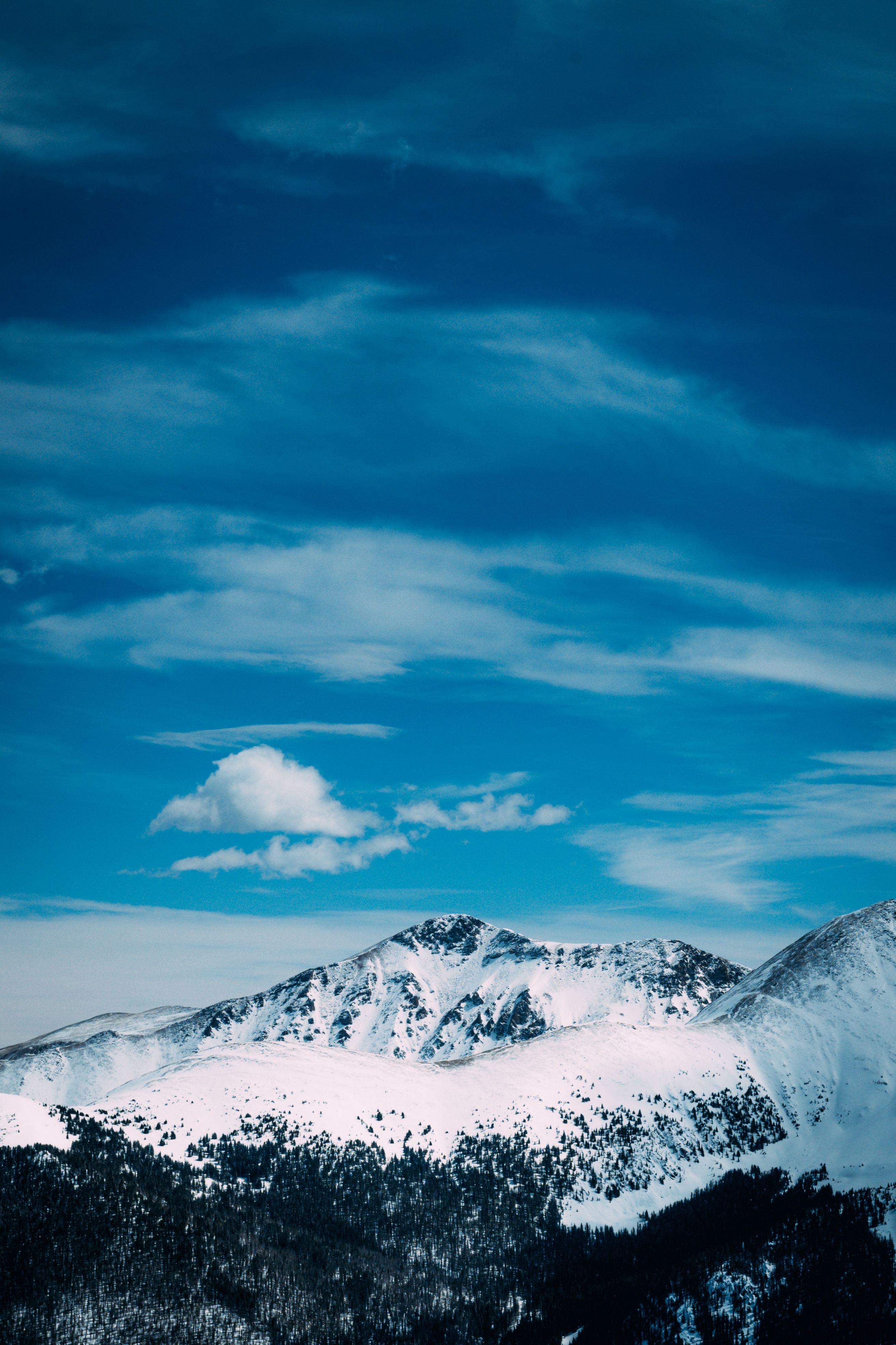 Clouds on Blue Sky over Mountains · Free Stock Photo