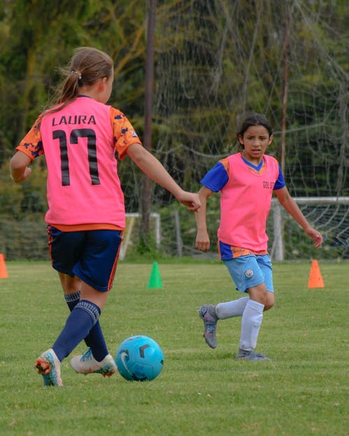 Girls Playing Football