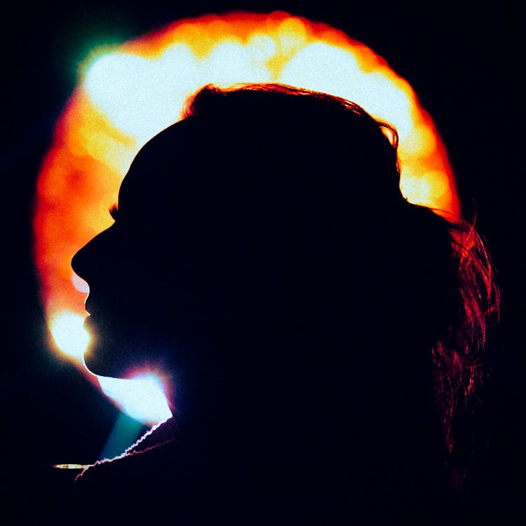 A Silhouette Of A Womans Head