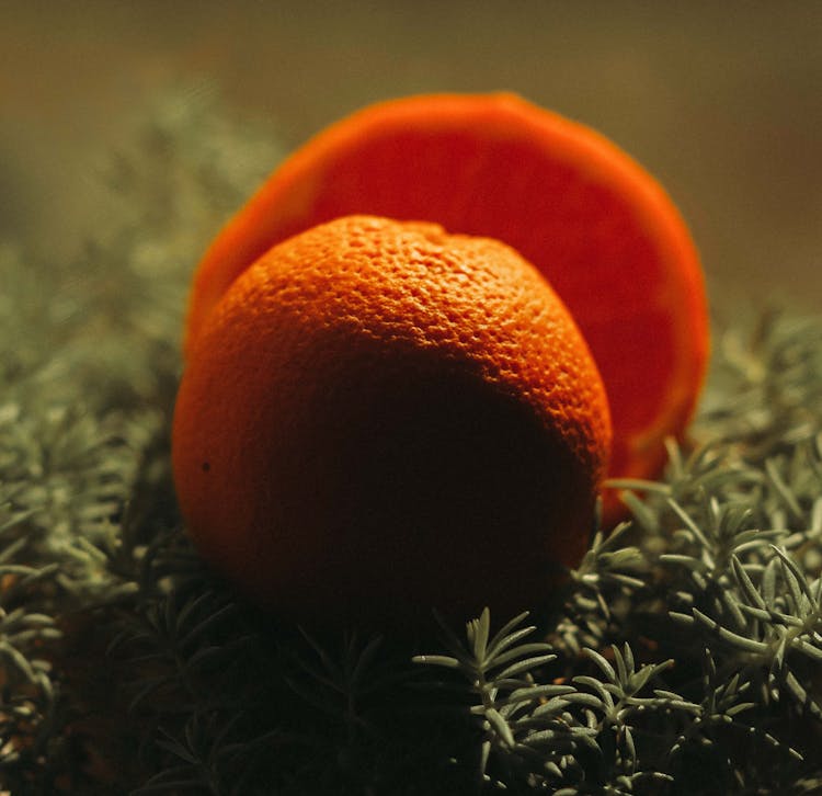 Orange On Christmas Tree