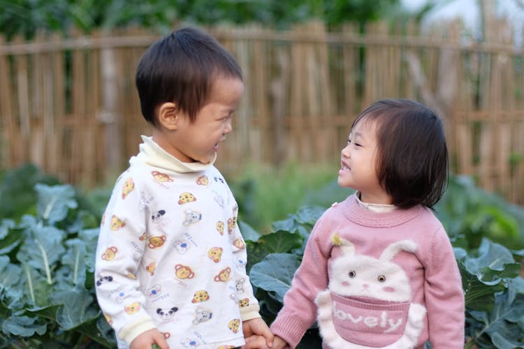 Brother And Sister In The Garden