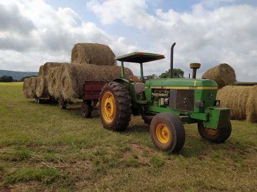 A Tractor in a Field 