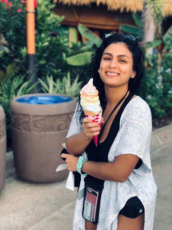 Woman Holding Cone Of Ice Cream · Free Stock Photo