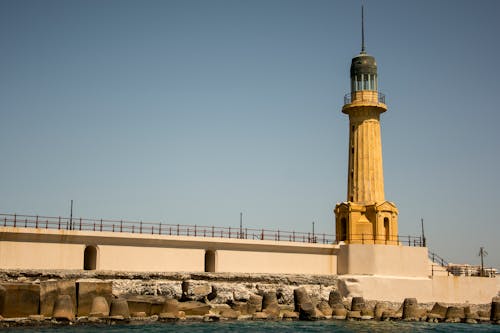 View of the Montazah Lighthouse in Alexandria, Egypt